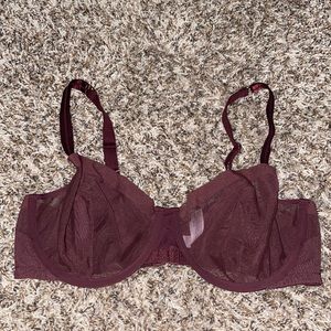 Auden Dusty Dark Rose Unlined Bra